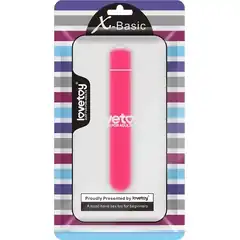 Розовая вибропуля X-Basic 10 Speeds 13 см 