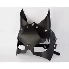  Черная кожаная маска Черт 