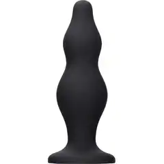  Черная анальная пробка Bubble Butt Plug 11,6 см 