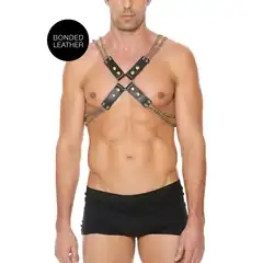  Черная мужская портупея Chain And Chain Harness 