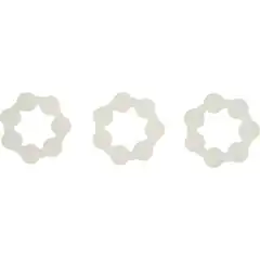  Набор из 3 больших одинаковых эрекционных колец Love Rings With Balls 