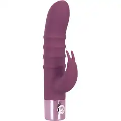  Фиолетовый вибратор-кролик с ребрышками Rabbit Vibe 16 см 