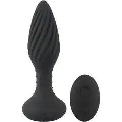  Черная анальная вибровтулка Remote Controlled Butt Plug 15,1 см 
