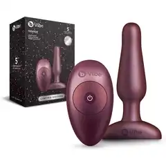  Бордовая анальная вибропробка Novice Plug 10,2 см 