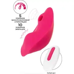  Розовый вкладыш в трусики с вакуум-волновой стимуляцией JOS Pimpit 