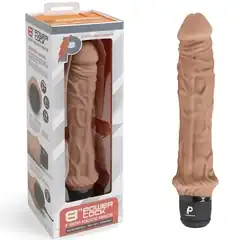  Кофейный вибратор-реалистик 8 Girthy Realistic Vibrator 24,5 см 