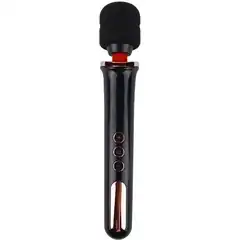  Черный жезловый вибратор Wand Vander 33,5 см 