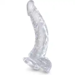  Прозрачный фаллоимитатор 7.5 Cock with Balls 21,6 см 