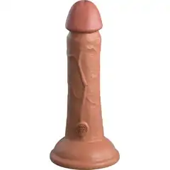  Кофейный фаллоимитатор 6 Silicone Dual Density Cock 17 см 