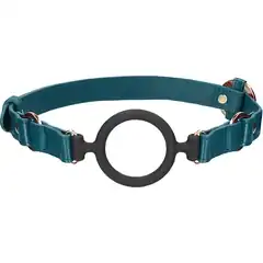  Кляп-кольцо на зеленых ремешках Silicone Ring Gag 