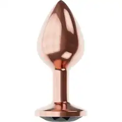 Пробка цвета розового золота с черным кристаллом Diamond Jet Shine S 7,2 см 