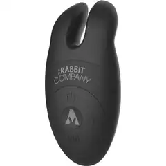  Черный вибростимулятор с ушками The Lay-on Rabbit 