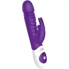  Фиолетовый вибратор-кролик The Sonic Rabbit 22 см 