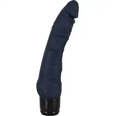  Черный вибратор-реалистик Vibra Lotus Penis 20 см 