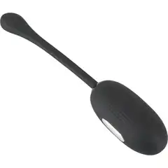  Черное виброяйцо с электростимуляцией Vibrating E-Stim Love Ball 