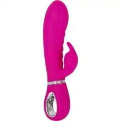  Лиловый вибратор-кролик Super Soft Silicone Rabbit Vibrator 20,2 см 
