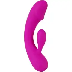  Лиловый вибратор-кролик Super Soft Silicone Rabbit Vibrator 17,7 см 