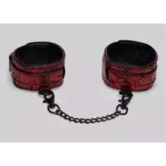  Красно-черные оковы Reversible Faux Leather Ankle Cuffs 