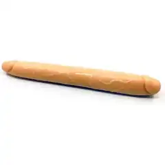  Телесный двухсторонний фаллоимитатор Exxxtreme Double Head Dong 41,3 см 