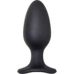  Черная анальная вибропробка HUSH 2 Size L 12,1 см 