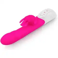  Розовый вибромассажер с клиторальной стимуляцией Clitoral Suction Rabbit 24,5 см 