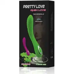  Зелёный вибромассажер Pretty Love Rush Love 17 см 