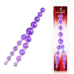  Фиолетовые анальные бусы Crazy Pleasure 32 см 