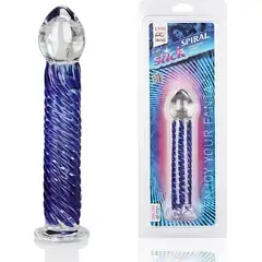  Стеклянный фаллоимитатор Spiral Stick 17 см 
