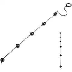  Анальные бусы с черными шариками Black Madness 