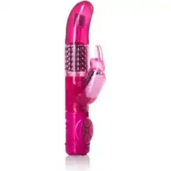  Розовый вибромассажер Advanced G Jack Rabbit с клиторальным зайчиком 18 см 