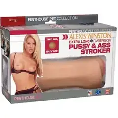  Двусторонний мастурбатор Alexis Winston Extra Long CyberSkin Pussy Ass Stroker 