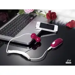  Двойной малиновый вибромассажер Adel Joy N 