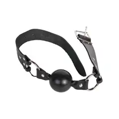  Чёрный кляп–шар Solid Ball Gag 