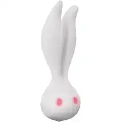  Белый вибромассажёр с ушками Go-Go Rabbit 13,5 см 