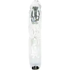  Прозрачный вибромассажёр Starburst Light Up 22,2 см 