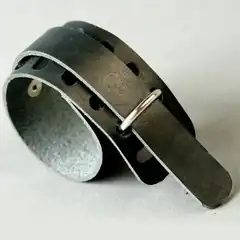  Кожаная сбруя на фаллос чёрного цвета 