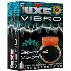  Эрекционное виброкольцо Luxe VIBRO Бархатный молот 