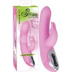  Многофункциональный розовый вибратор Smile Gipsy 24 см 