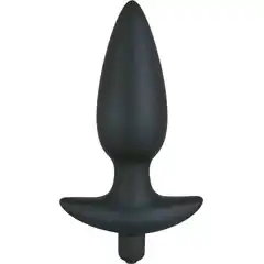 Чёрная анальная вибровтулка Black Velvet с 5 скоростями 17 см 