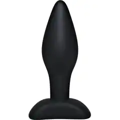  Чёрный анальный стимулятор Silicone Butt Plug Small 9 см 