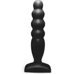  Чёрный анальный стимулятор Large Bubble Plug 14,5 см 