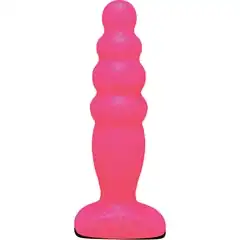  Розовый анальный стимулятор Small Bubble Plug 11 см 