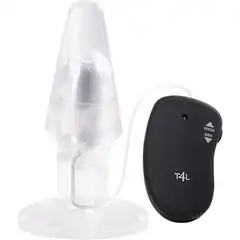  Прозрачная анальная пробка с вибрацией VIBRATING PLUG JAMMY JELLY ANAL POINT OF PLEASURE BIG 15 см 
