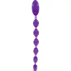  Фиолетовая анальная цепочка ANAL DILDO OVAL LUST 27,5 см 