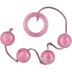 Розовые анальные шарики PLEASURE PEARLS 4 PINK 30 см 