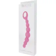  Розовая анальная цепочка CATERPILL-ASS SILICONE PINK 19,5 см 