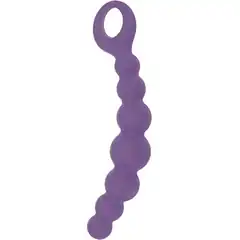  Фиолетовая анальная цепочка CATERPILL-ASS SILICONE PURPLE 19,5 см 