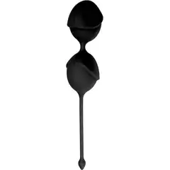  Чёрные вагинальные шарики DELIGHT PUSSY LICHEE SILICONE 