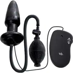 Чёрный анальный вибратор с функцией расширения ANAL VIBE BUMPING BALLOON 12 см 