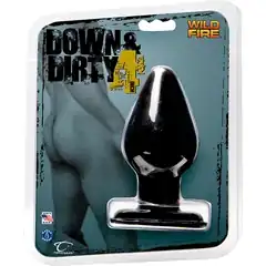  Чёрная анальная пробка Wildfire Down Dirty 4.5 Butt Plug 12,7 см 